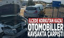 İlçede korkutan kaza! Otomobiller kavşakta çarpıştı: 1 yaralı