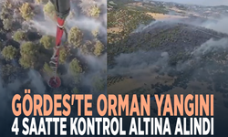 Gördes'te orman yangını: 4 saatte kontrol altına alındı