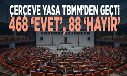 Çerçeve Yasa TBMM’den geçti: 468 ‘evet’, 88 ‘hayır’