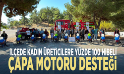 İlçede kadın üreticilere yüzde 100 hibeli çapa motoru desteği