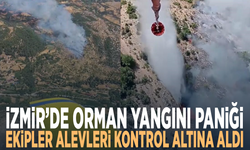İzmir’de orman yangını paniği... Ekipler alevleri kontrol altına aldı