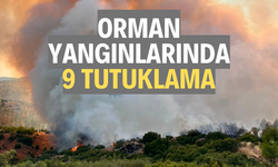 Orman yangınlarında 9 tutuklama