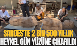 Sardes'te 2 bin 500 yıllık heykel gün yüzüne çıkarıldı