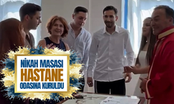Manisa'da nikah masası hastane odasına kuruldu