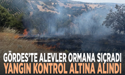 Gördes’te alevler ormana sıçradı... Yangın kontrol altına alındı