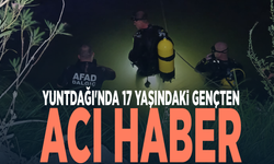 Yuntdağı'nda 17 yaşındaki gençten acı haber