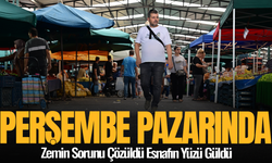 Perşembe Pazarı’nda Zemin Sorunu Çözüldü Esnafın Yüzü Güldü