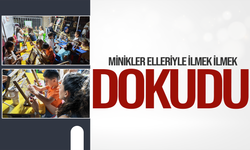 Minikler ilmek ilmek halı dokudu