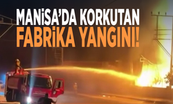 Manisa’da korkutan fabrika yangını!