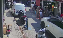 Motosikletli kuryeyi şoke eden tokat