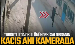 Turgutlu’da Okul Önündeki Saldırganın Kaçış Anı Kamerada!