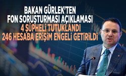 Bakan Gürlek'ten fon soruşturması açıklaması: 4 şüpheli tutuklandı, 246 hesaba erişim engeli getirildi
