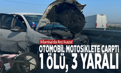 Manisa'da feci kaza! Otomobil motosiklete çarptı: 1 ölü, 1'i bebek 3 yaralı
