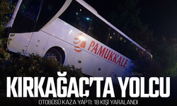 Kırkağaç’ta yolcu otobüsü kaza yaptı: 18 yaralı
