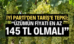 İYİ PARTİ’DEN TARİŞ’E TEPKİ: “ÜZÜMÜN FİYATI EN AZ 145 TL OLMALI”