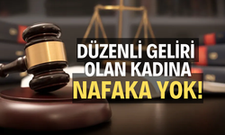 Düzenli geliri olan kadına nafaka yok