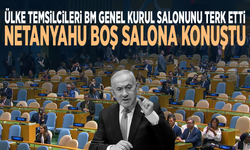 Ülke temsilcileri BM Genel Kurul salonunu terk etti: Netanyahu boş salona konuştu