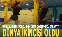 Manisalı milli sporcu Ekin Çınar göğsümüzü kabarttı.... Dünya ikincisi oldu