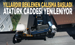 Yıllardır beklenen çalışma başladı... Atatürk Caddesi yenileniyor
