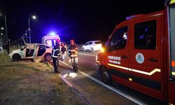 Tilkiden kacarken kaza yaptı