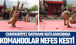Manisa'da cumhuriyet coşkusuna jandarma komandolar damga vurdu