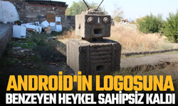 Android'in logosuna benzeyen heykel sahipsiz kaldı