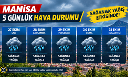 Manisa’da 5 Gün Boyunca Sağanak Yağış Bekleniyor