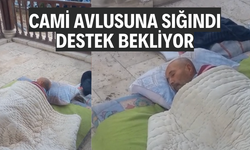 Cami avlusuna sığındı, destek bekliyor