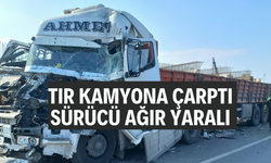 Tır kamyona çarptı sürücü ağır yaralı