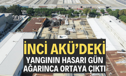İnci Akü’deki yangının hasarı gün ağarınca ortaya çıktı
