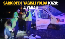 Yağışlı yolda kontrolden çıkan otomobil takla attı: 4 yaralı