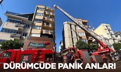 Dürümcünün bacasında çıkan yangın panikletti