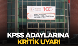 KPSS adaylarına kritik uyarı