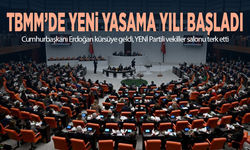 TBMM’de yeni yasama yılı başladı... Cumhurbaşkanı Erdoğan kürsüye geldi, YENİ Partili vekiller salonu terk etti