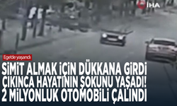 Simit almak için dükkana girdi, çıkınca hayatının şokunu yaşadı! 2 milyonluk otomobili çalındı