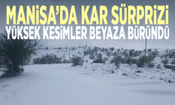 Manisa’da kar sürprizi...  Yüksek kesimler beyaza büründü