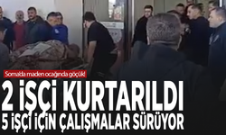 Soma'da madende göçük: 2 işçi kurtarıldı, 5 işçi için çalışmalar sürüyor