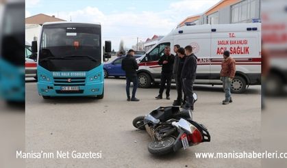 Halk otobüsü ile elektrikli bisiklet çarpıştı: 2 yaralı