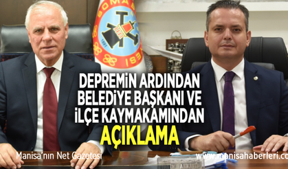 Soma’daki depremin ardından belediye başkanı ve ilçe kaymakamından açıklama 