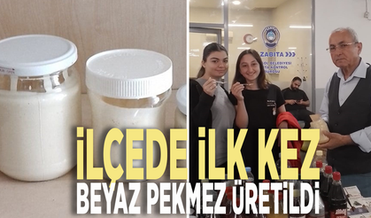 İlçede ilk kez beyaz pekmez üretildi