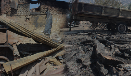 Manisa’daki yangın faciasının acı bilançosu: 4 ev, 1 ağıl, 2 motosiklet, 1 traktör, 1 iş makinesi kül oldu