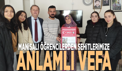 Manisalı öğrencilerden şehitlerimize anlamlı vefa