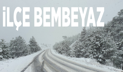 İlçe beyaza büründü!