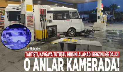 Tartıştı, kavgaya tutuştu hırsını alamadı, benzinliğe daldı!