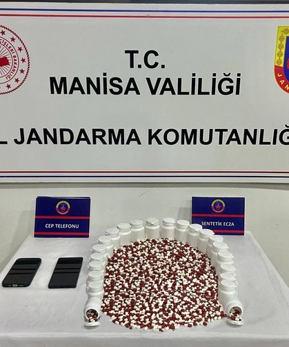 Manisa'da 1.265 adet sentetik hap ele geçirildi