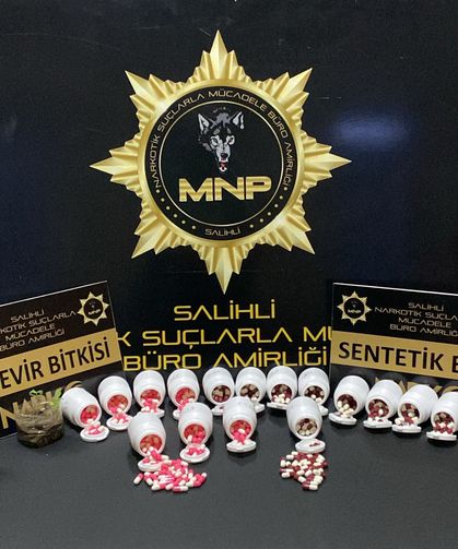 Salihli’de 817 sentetik ecza hapı ele geçirildi