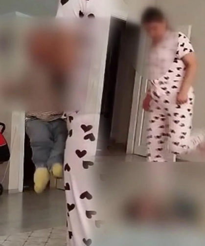 Bakıcı dehşeti! Bebeği tekme tokat dövdü