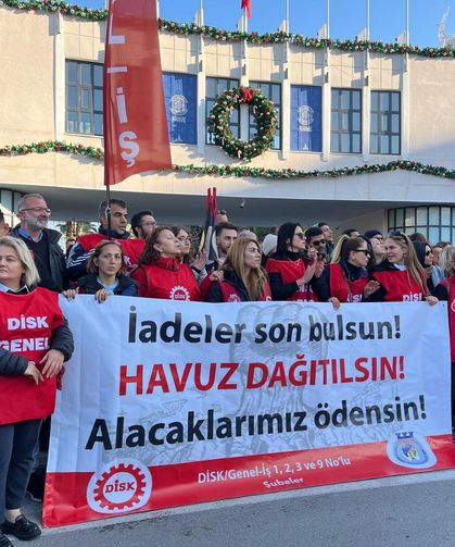 Belediye işçileri yarım gün iş bırakma eyleminde