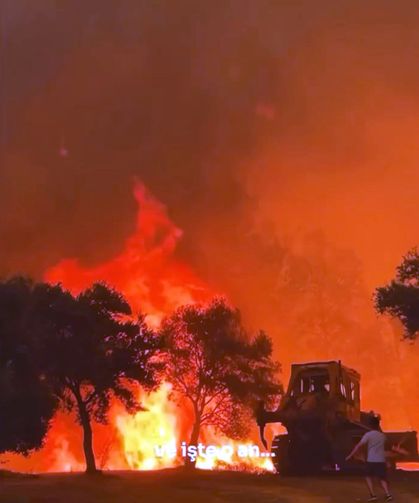 Yeşil vatan için alevlere siper oldu