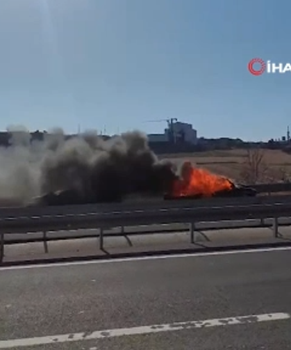 Aracının içinde yanarak can verdi